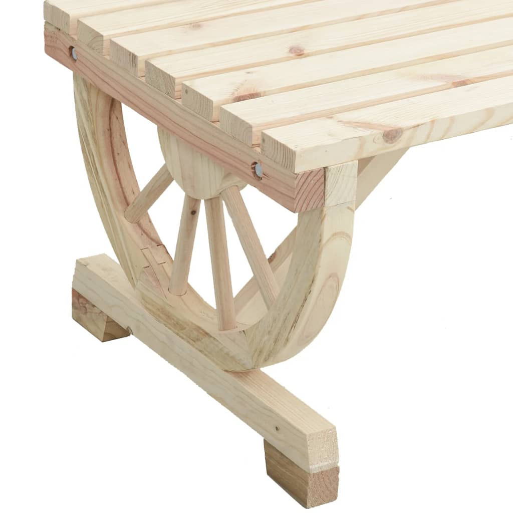 Mesa De Centro De Jardín Madera Maciza Abeto 90X50X40 Cm