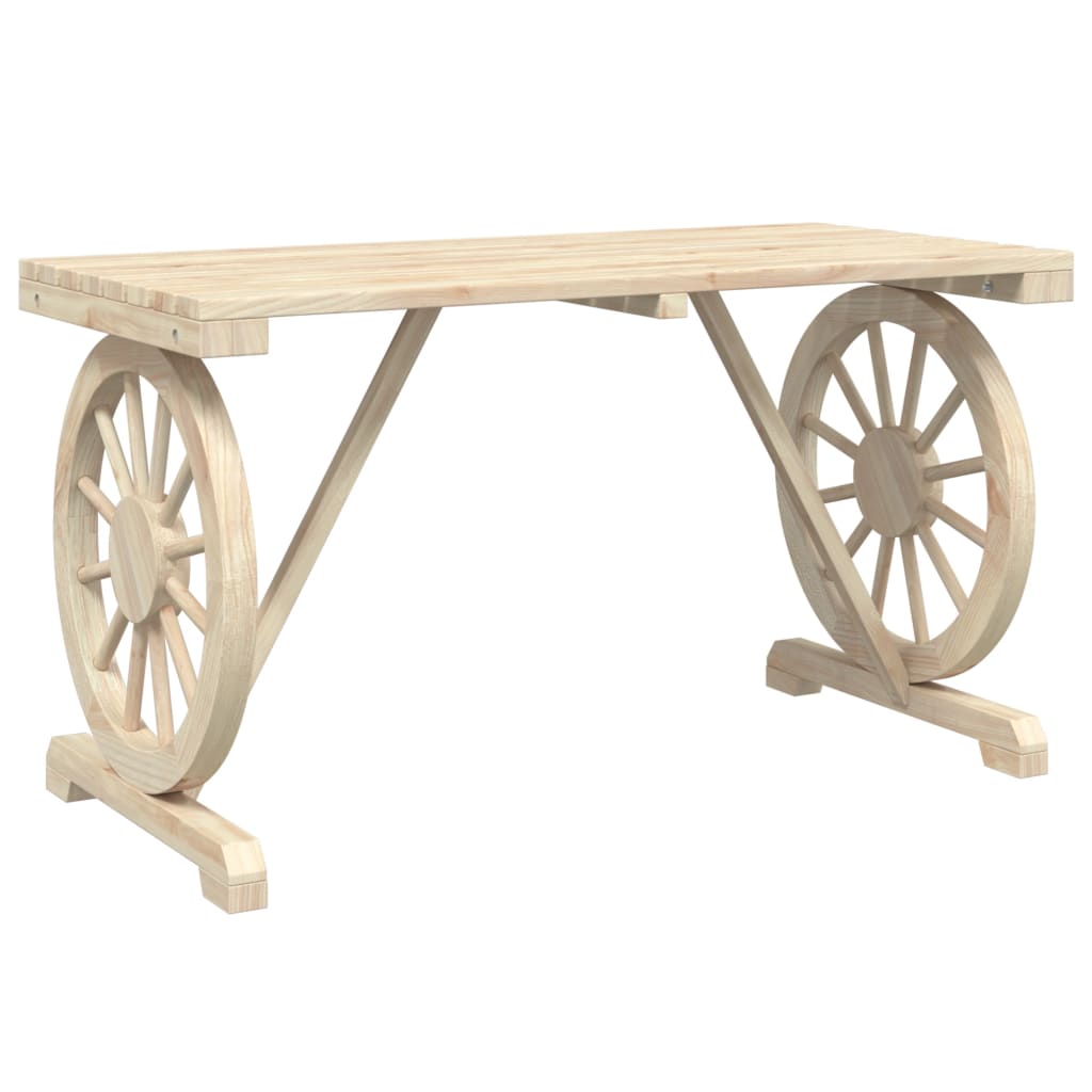 Mesa De Jardín Madera Maciza Abeto 115X55X65 Cm