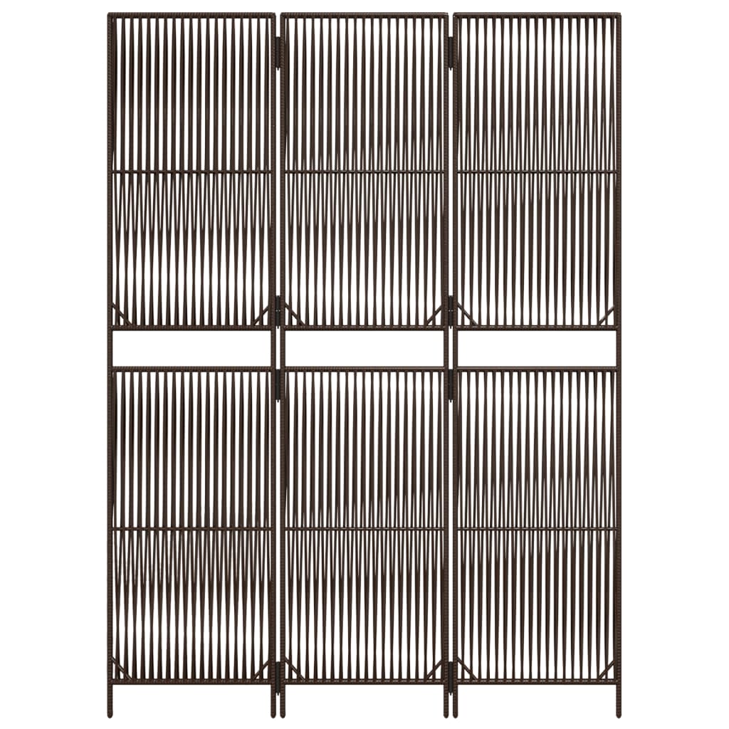 Biombo De 3 Paneles Ratán Sintético