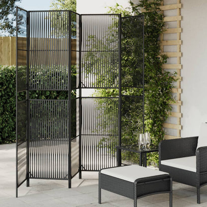 Biombo De 3 Paneles Ratán Sintético
