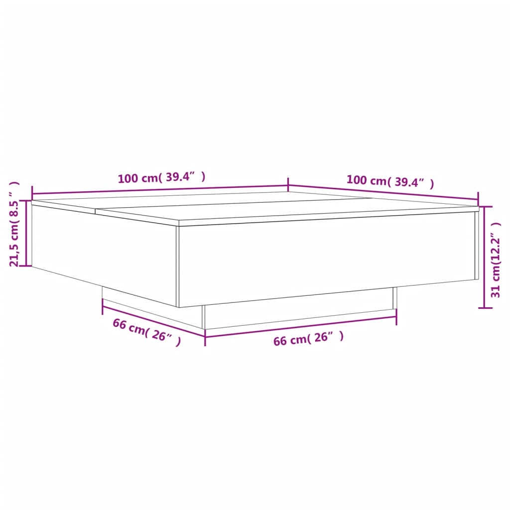 Mesa De Centro Madera De Ingeniería