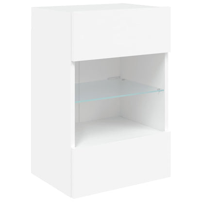 Mueble De Tv De Pared Con Luces Led 40X30X60,5 Cm