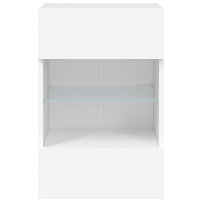 Mueble De Tv De Pared Con Luces Led 40X30X60,5 Cm
