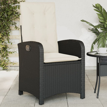 Silla De Jardín Reclinable Con Cojines Ratán Sintético