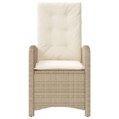 Silla De Jardín Reclinable Con Cojines Ratán Sintético
