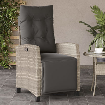 Silla De Jardín Reclinable Con Cojines Ratán Sintético