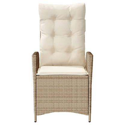 Silla De Jardín Reclinable Con Cojines Ratán Sintético