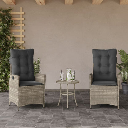 Silla De Jardín Reclinable Con Cojines Ratán Sintético