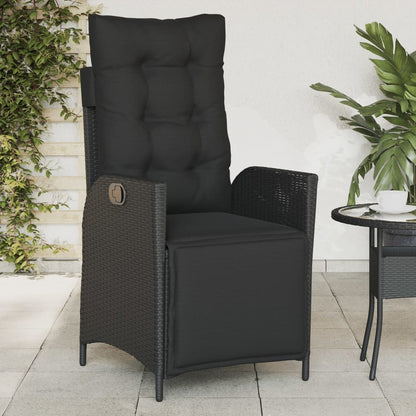 Silla De Jardín Reclinable Con Cojines Ratán Sintético