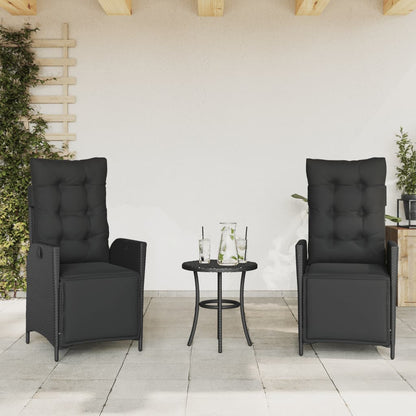 Silla De Jardín Reclinable Con Cojines Ratán Sintético