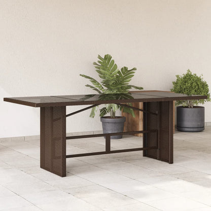 Mesa De Jardín Superficie De Ratán Pe 190X80X74 Cm