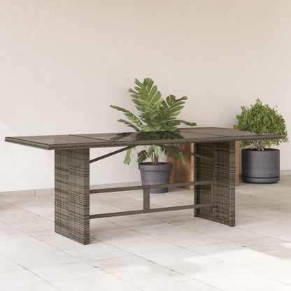 Mesa De Jardín Superficie De Ratán Pe 190X80X74 Cm