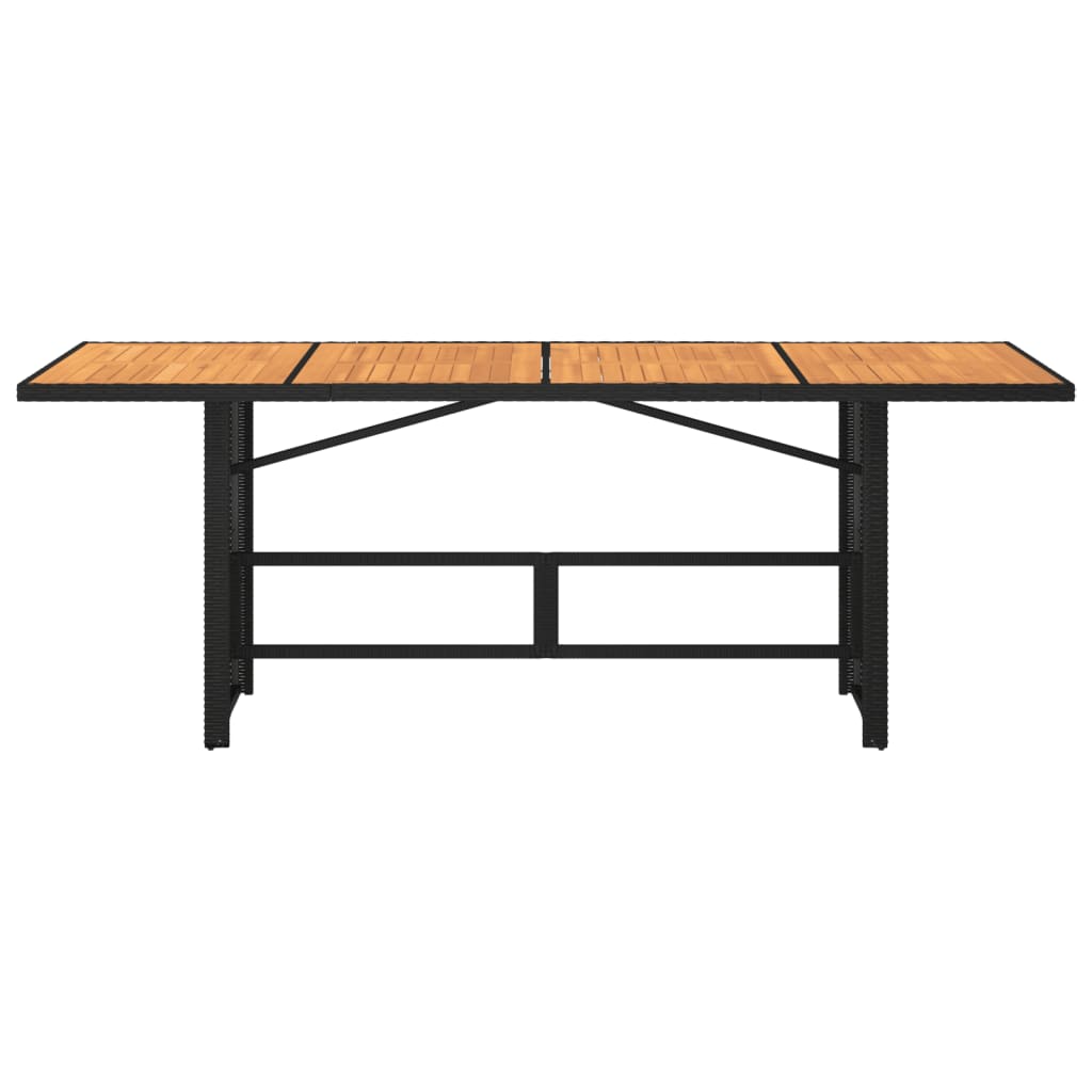 Mesa De Jardín Superficie De Ratán Pe 190X80X74 Cm