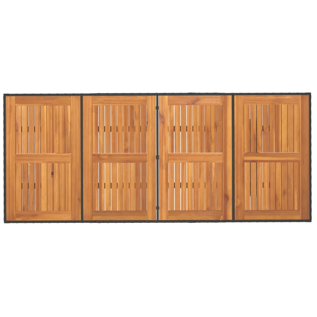 Mesa De Jardín Superficie De Ratán Pe 190X80X74 Cm