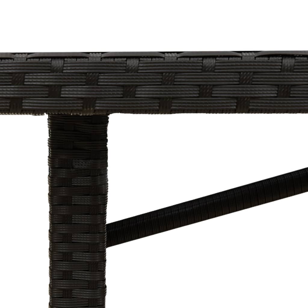 Mesa De Jardín Superficie De Ratán Pe 190X80X74 Cm