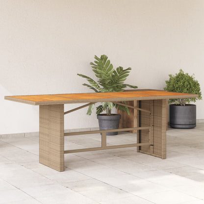 Mesa De Jardín Superficie De Ratán Pe 190X80X74 Cm