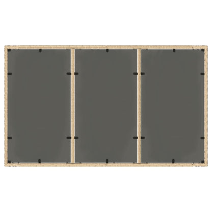 Mesa De Jardín Superficie De Vidrio Ratán Pe 150X90X75 Cm