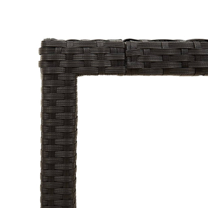Mesa De Jardín Superficie Madera Acacia Ratán 150X90X75Cm