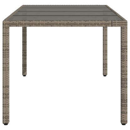 Mesa De Jardín Superficie De Vidrio Ratán Pe 190X90X75 Cm