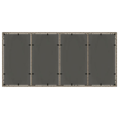Mesa De Jardín Superficie De Vidrio Ratán Pe 190X90X75 Cm