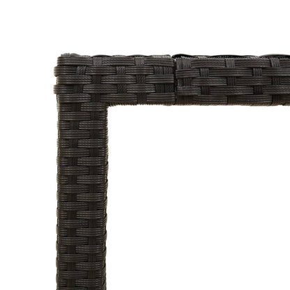 Mesa De Jardín Superficie Madera Acacia Ratán 190X90X75Cm