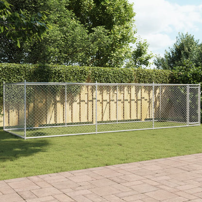 Jaula Para Perro Plateado 200 X 200 X 200 Cm Acero Galvanizado