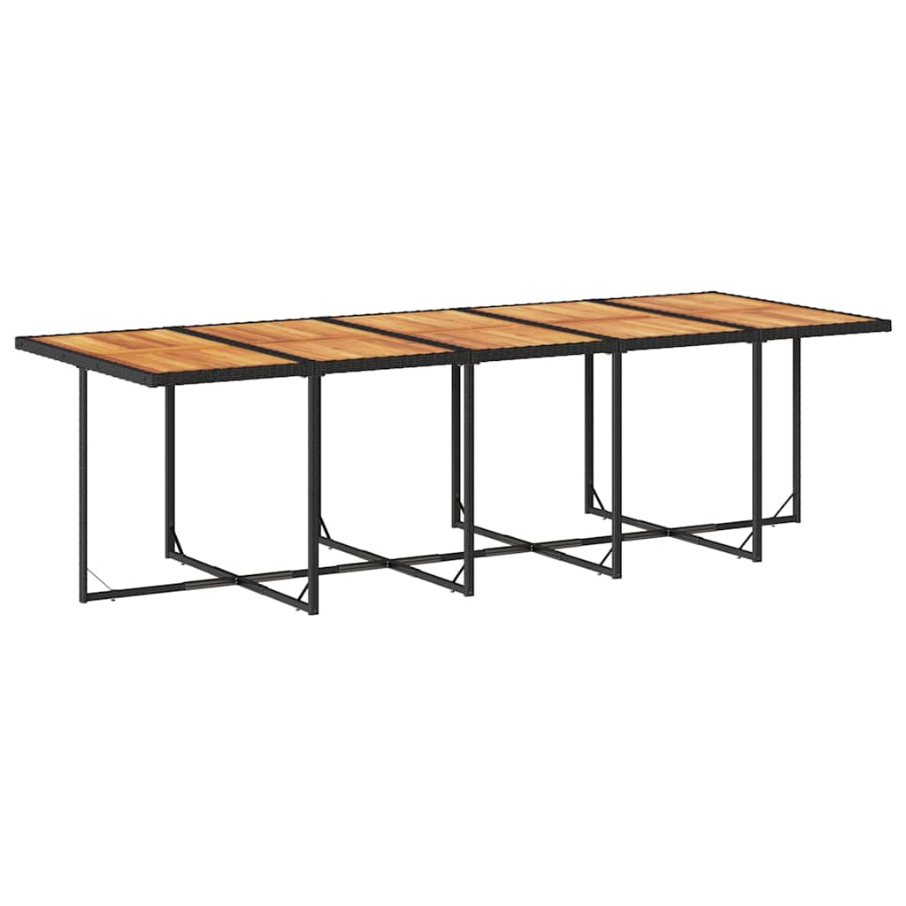 Set Comedor De Jardín Con Cojines 15 Pzas Ratán Sintético Negro