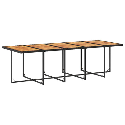 Set Comedor De Jardín Con Cojines 15 Pzas Ratán Sintético Negro