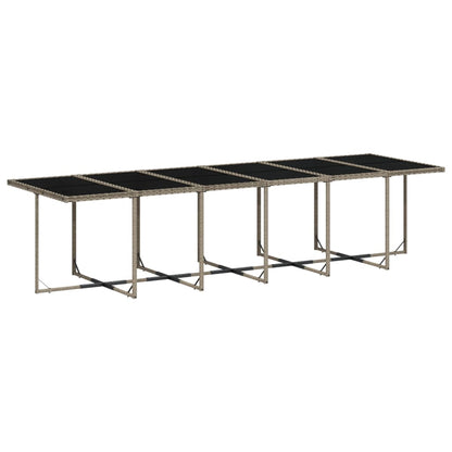 Set Comedor De Jardín 17 Pzas Y Cojines Ratán Sintético