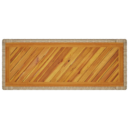 Mesa Auxiliar Jardín Tapa Madera Ratán Pe