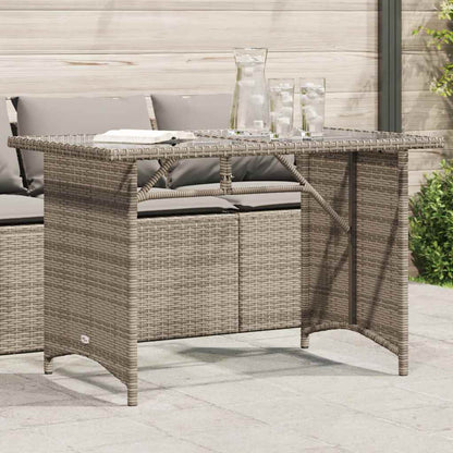 Mesa De Jardín Superficie De Ratán Pe 110X68X70 Cm