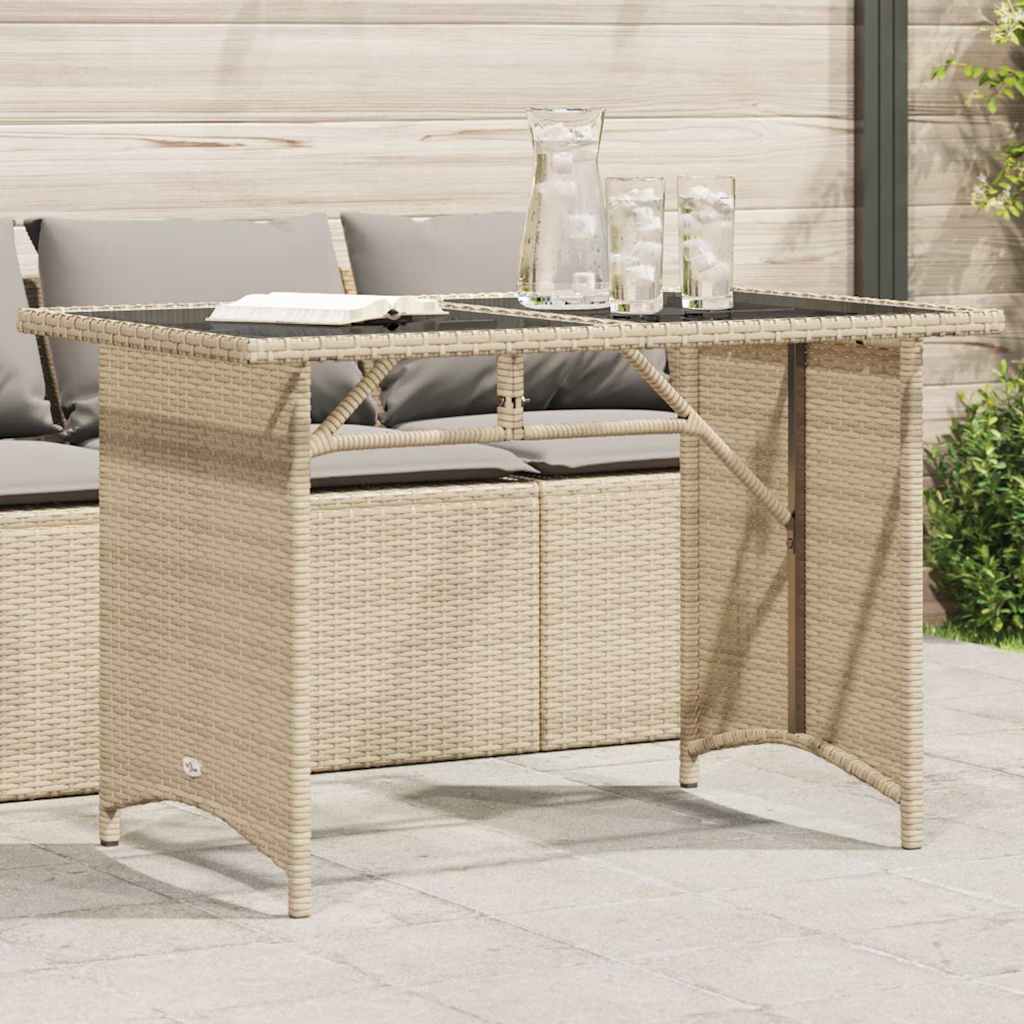 Mesa De Jardín Superficie De Ratán Pe 110X68X70 Cm