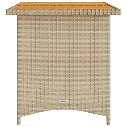Mesa De Jardín Superficie De Ratán Pe 110X68X70 Cm