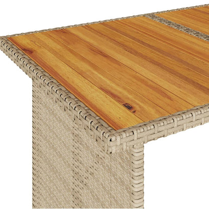 Mesa De Jardín Superficie De Ratán Pe 110X68X70 Cm