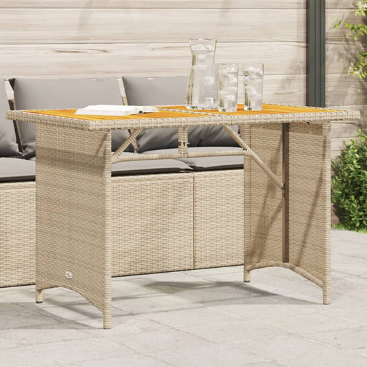 Mesa De Jardín Superficie De Ratán Pe 110X68X70 Cm