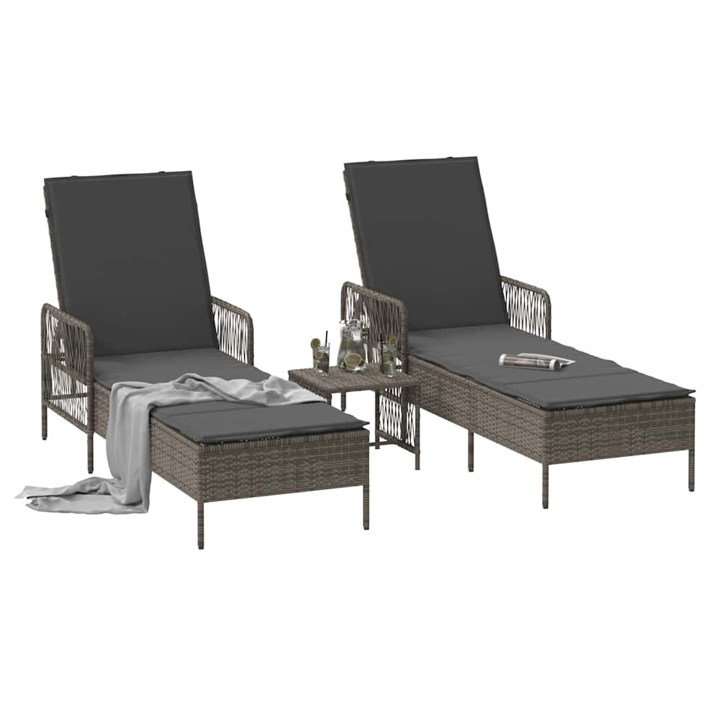 Tumbona 3 Pcs 55 X 200 X 92 Cm