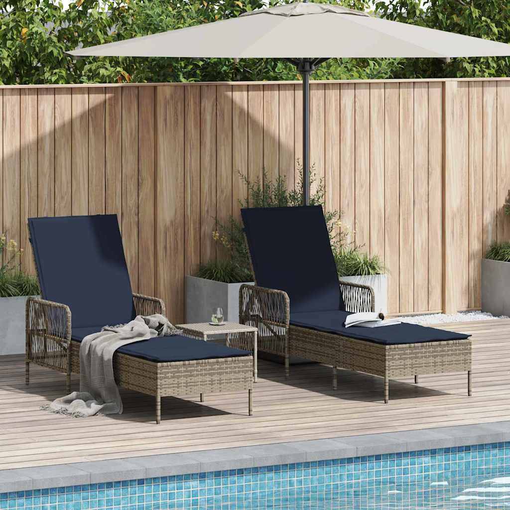 Tumbona 3 Pcs 55 X 200 X 92 Cm