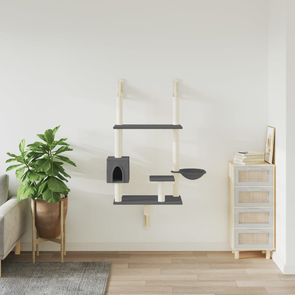 Árbol Rascador Para Gatos De Pared 153 Cm