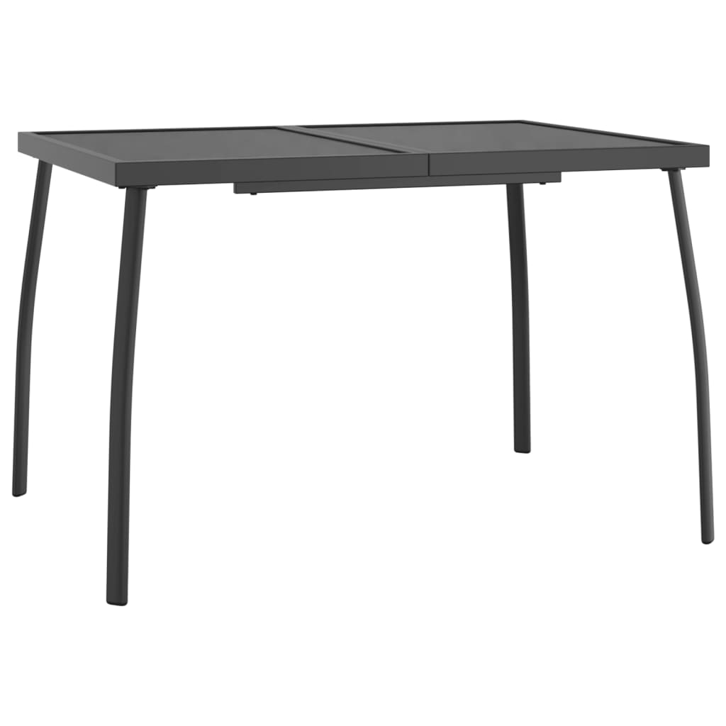 Juego De Comedor De Jardín 5 Pzas Malla Metálica Gris Antracita