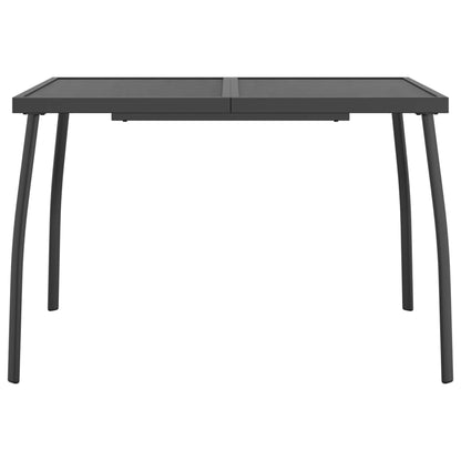 Juego De Comedor De Jardín 5 Pzas Malla Metálica Gris Antracita