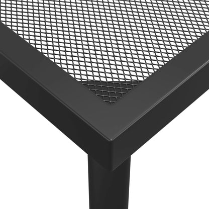 Juego De Comedor De Jardín 5 Pzas Malla Metálica Gris Antracita