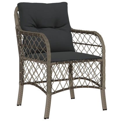 Set Comedor De Jardín 5 Piezas Con Cojines Ratán Sintético