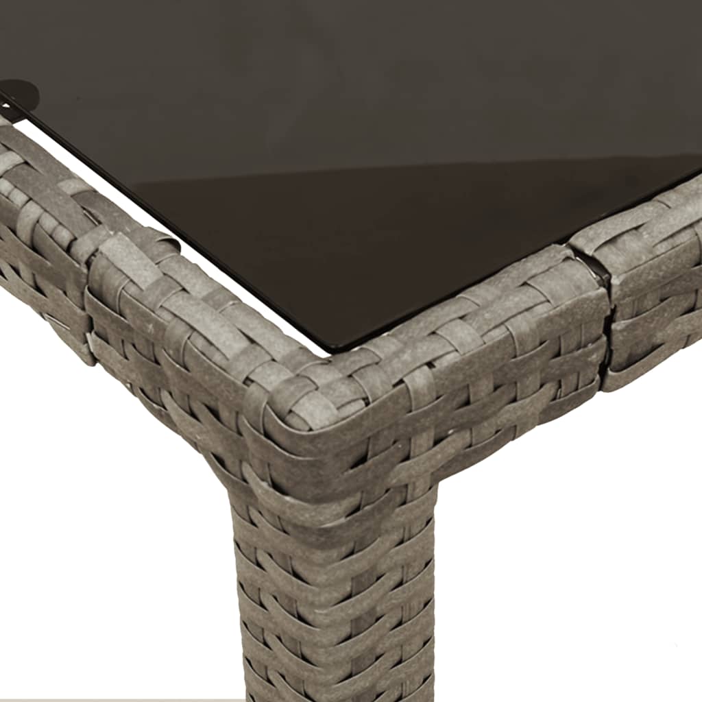 Set Comedor De Jardín 5 Piezas Con Cojines Ratán Sintético