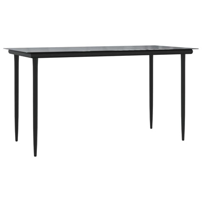 Set De Muebles Jardín 5 Pzas Con Cojines Ratán Sintético Negro