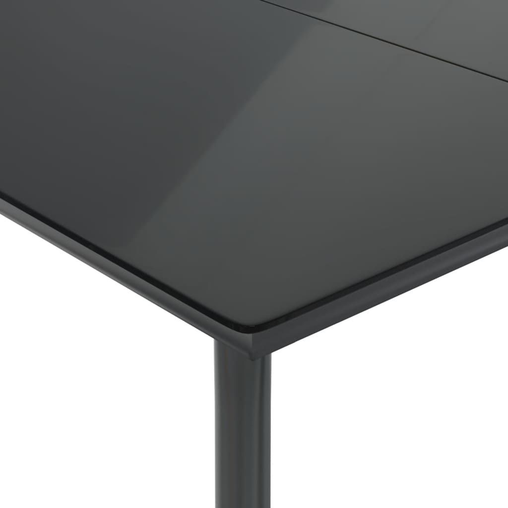 Set De Muebles Jardín 5 Pzas Con Cojines Ratán Sintético Negro