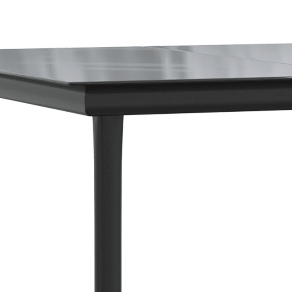 Set De Muebles Jardín 5 Pzas Con Cojines Ratán Sintético Negro
