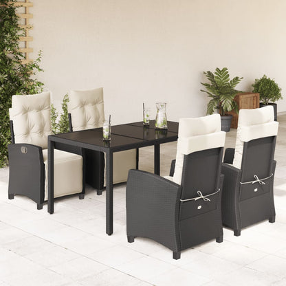 Set De Comedor De Jardín 7 Pzas Y Cojines Ratán Sintético