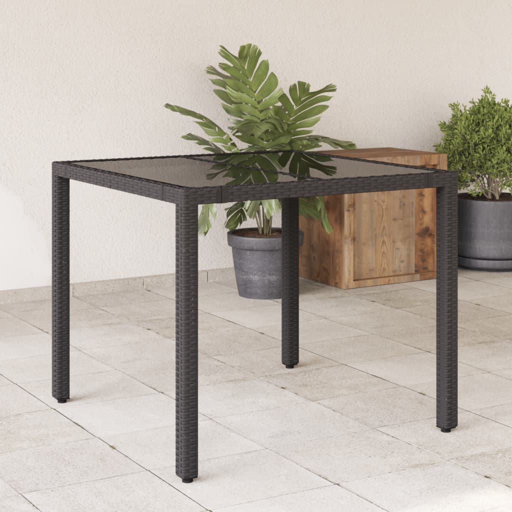 Mesa De Jardín Superficie Madera Acacia Ratán