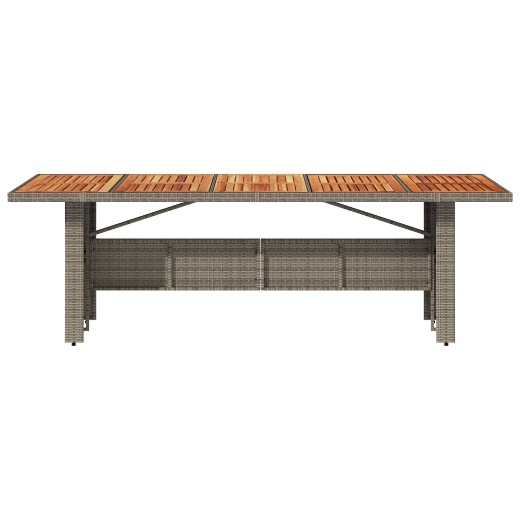 Mesa De Jardín Superficie Madera Acacia Ratán