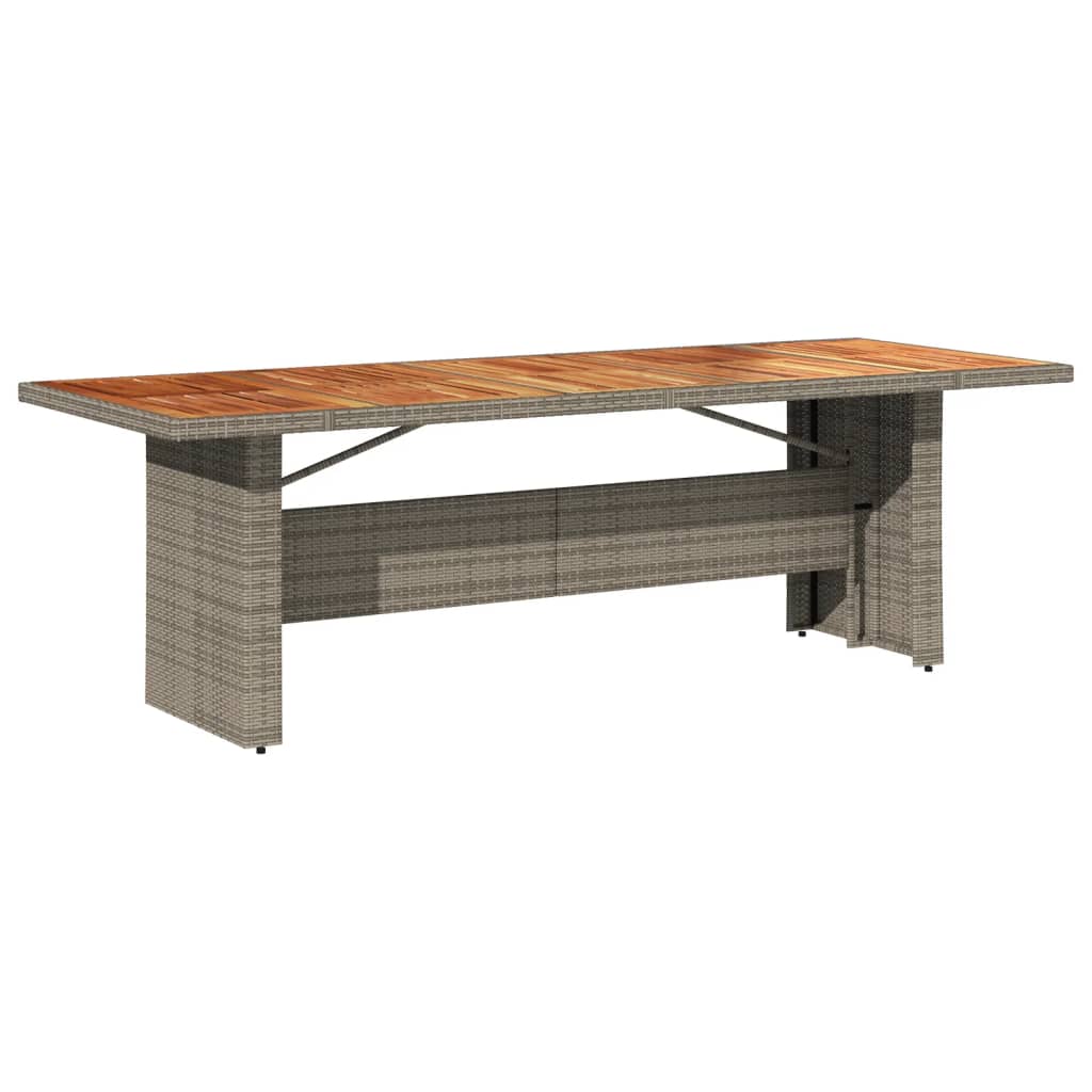 Mesa De Jardín Superficie Madera Acacia Ratán